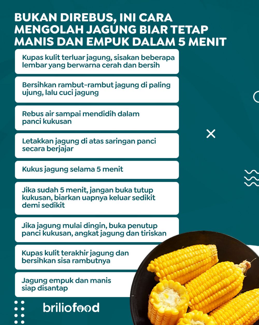 Bukan direbus, begini cara mengolah jagung agar rasanya tetap manis dan cepat empuk dalam 5 menit