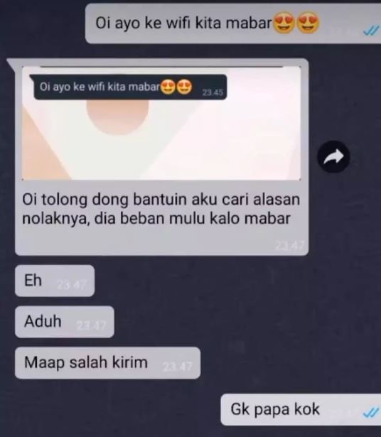 Chat lucu salah sambung Berbagai sumber
