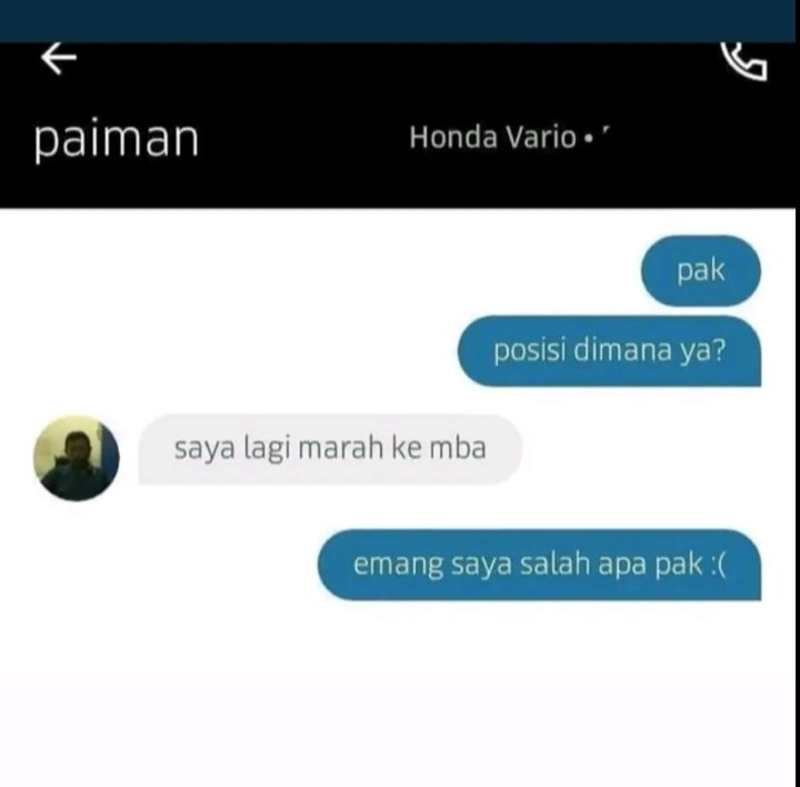 Chat lucu driver ojek online marah Berbagai sumber Chat lucu driver ojek online marah Berbagai sumber