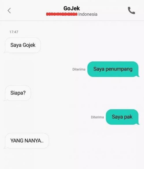 Chat lucu driver ojek online marah Berbagai sumber Chat lucu driver ojek online marah Berbagai sumber