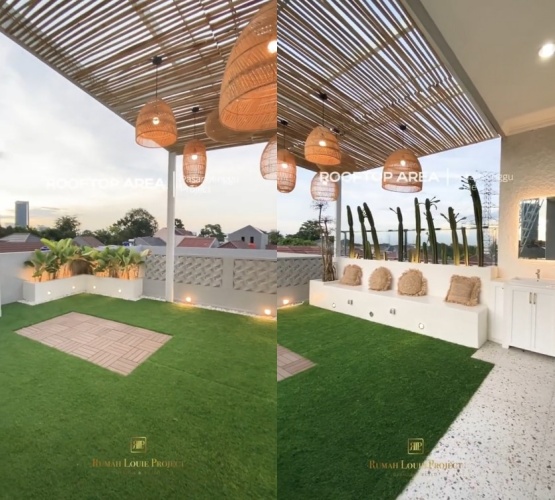 rooftop dimakeover jadi ala cafe © TikTok rooftop dimakeover jadi ala cafe © TikTok