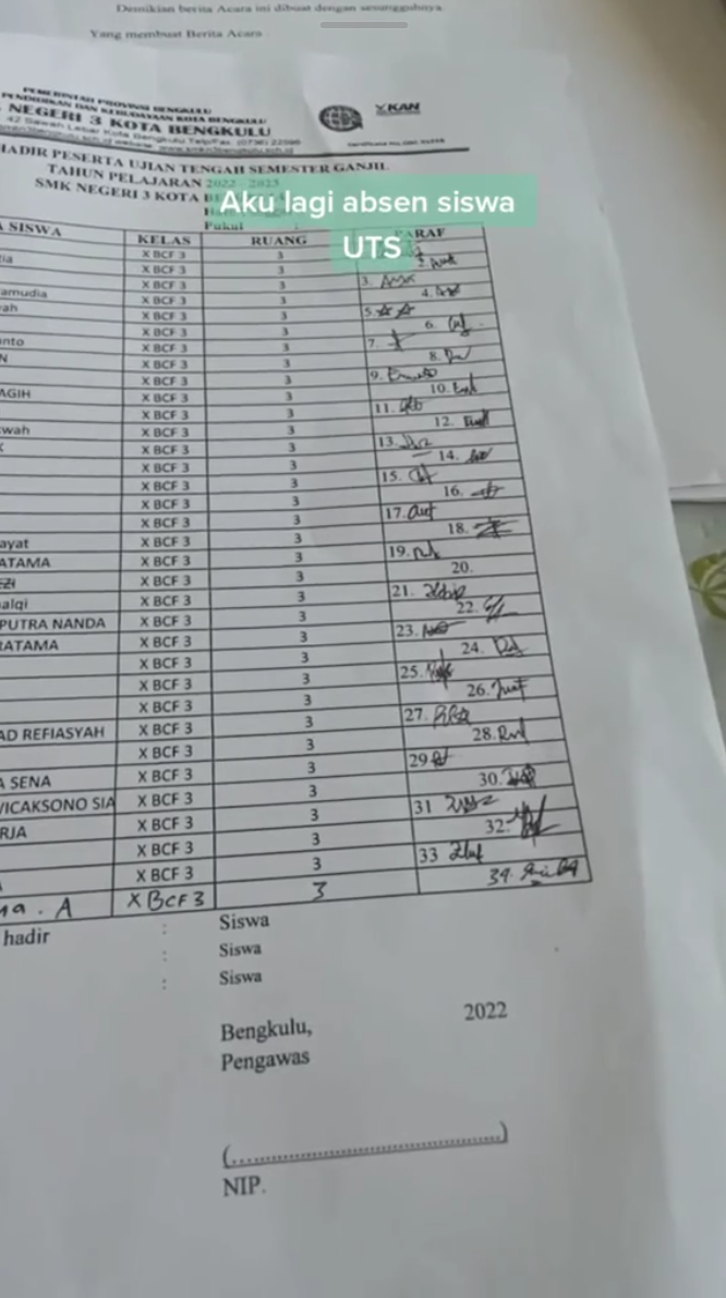 tanda tangan nyeleneh © TikTok