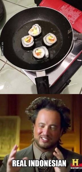 Potret kocak orang makan sushi Berbagai sumber Potret kocak orang makan sushi Berbagai sumber