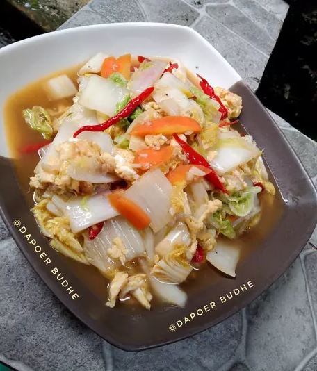 11 Resep masakan orak arik telur sawi putih, gurih, lezat, dan bikin nagih