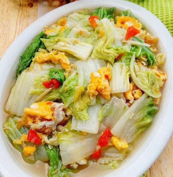 11 Resep masakan orak arik telur sawi putih, gurih, lezat, dan bikin nagih