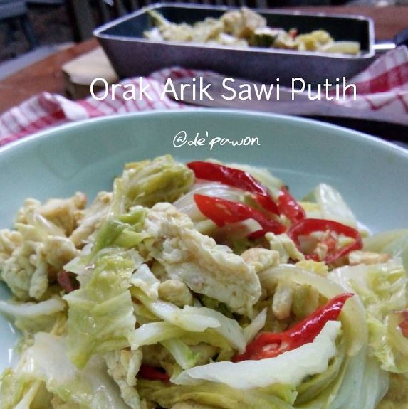 11 Resep masakan orak arik telur sawi putih, gurih, lezat, dan bikin nagih