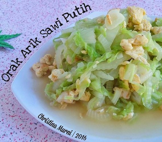 11 Resep masakan orak arik telur sawi putih, gurih, lezat, dan bikin nagih