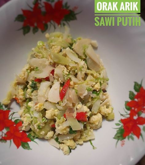11 Resep masakan orak arik telur sawi putih, gurih, lezat, dan bikin nagih