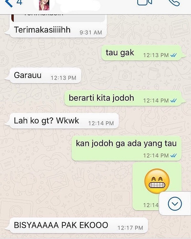 11 Chat lucu jomblo gombalin orang © berbagai sumber