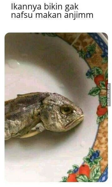 Potret kocak makan pakai lauk ikan Berbagai sumber