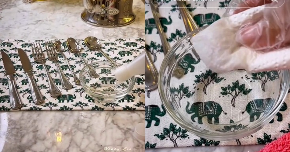 Tanpa direndam, cara hilangkan noda di alat makan stainless steel biar kinclong pakai 1 bahan dapur