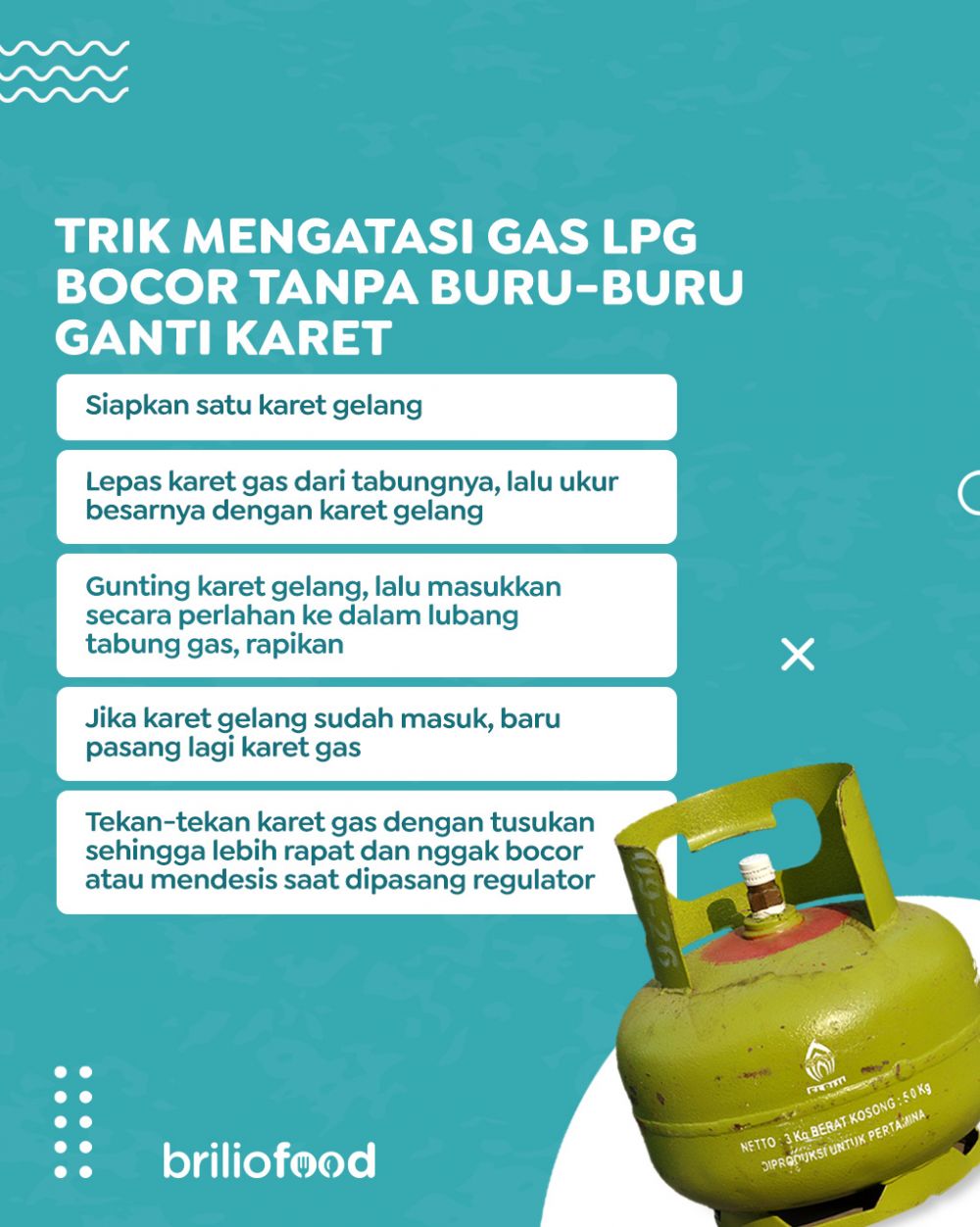 Trik mudah mengatasi gas elpiji bocor tanpa ditambal sabun mandi maupun ganti karet