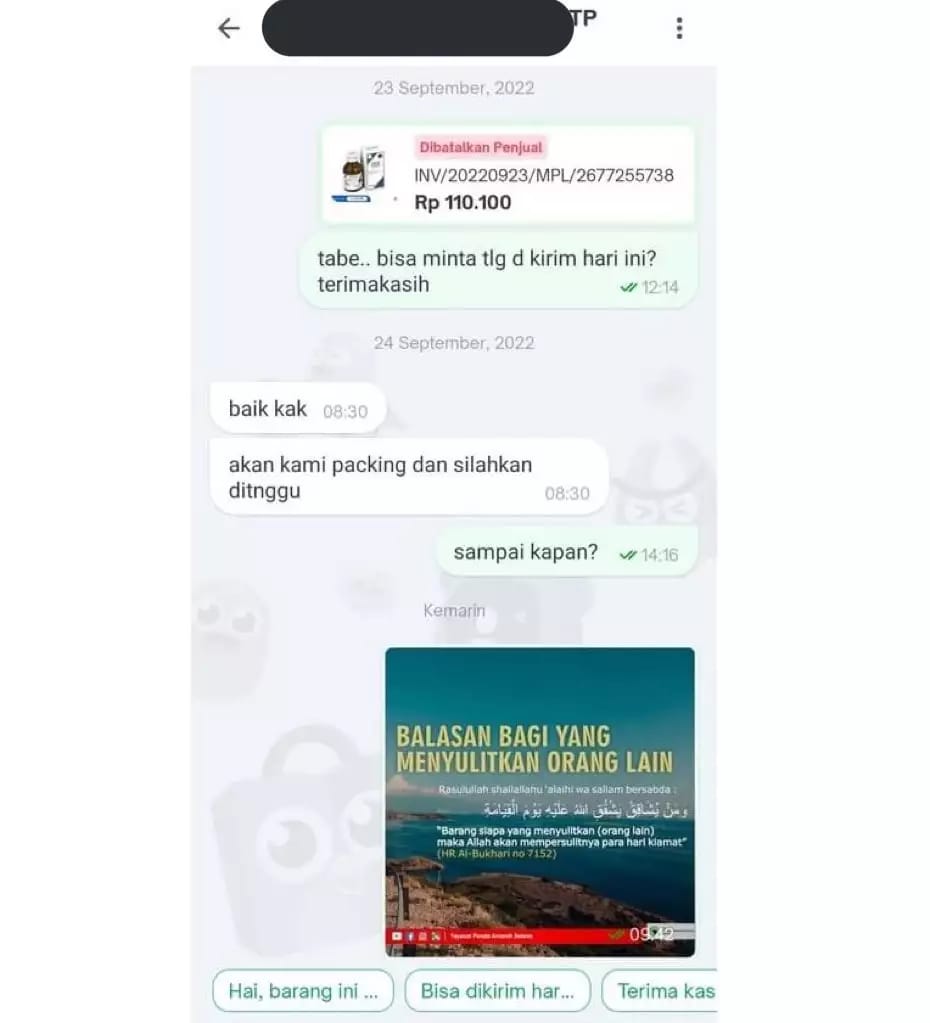 11 Chat lucu pertanyaan pembeli ini benar-benar menguji kesabaran seller online shop