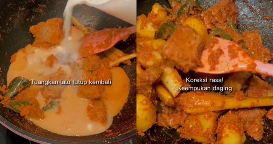 Trik bikin rendang daging minim lemak buat diet, tetap enak meski tanpa minyak dan santan