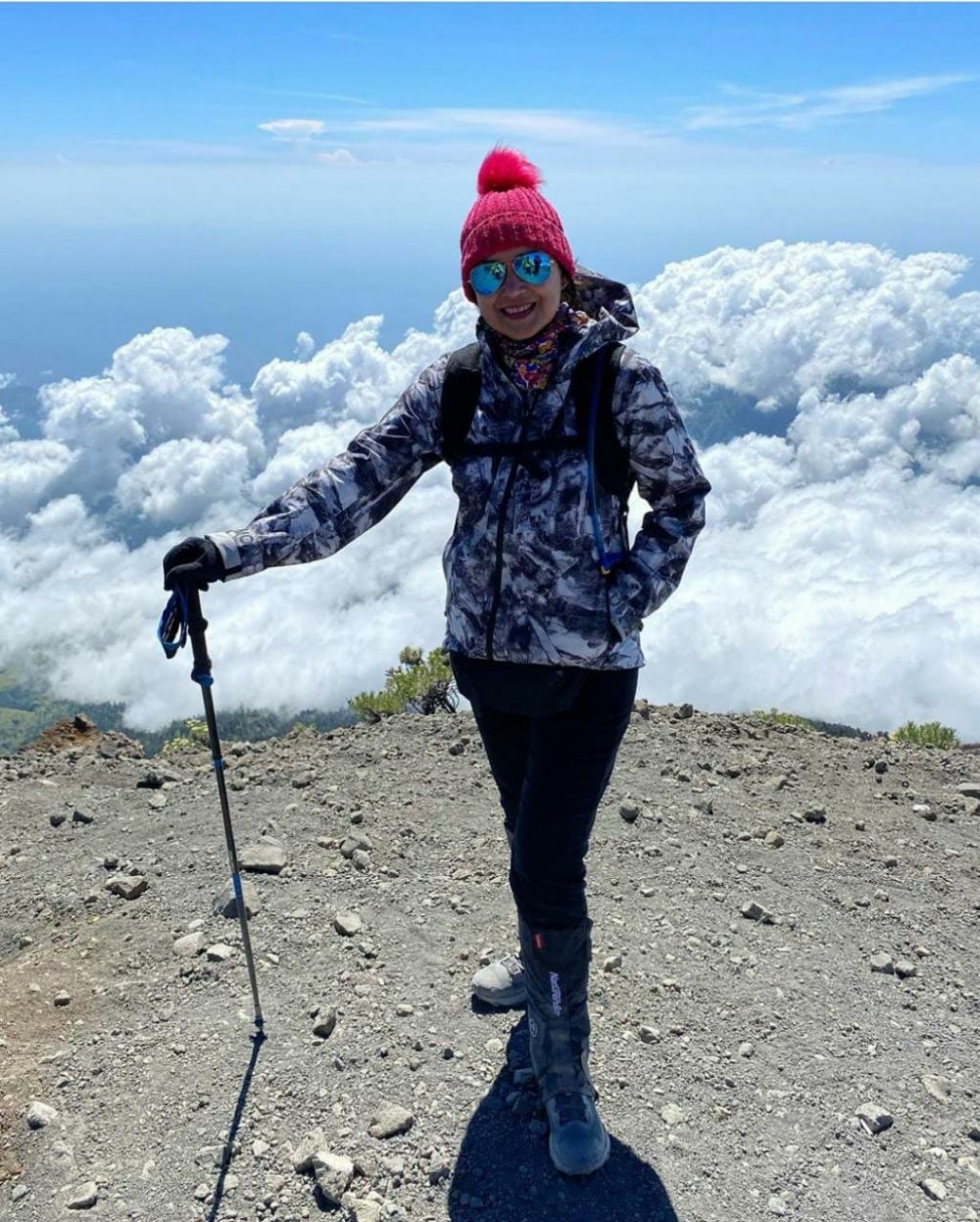 momen Ira Wibowo saat mendaki di Rinjani Instagram momen Ira Wibowo saat mendaki di Rinjani Instagram