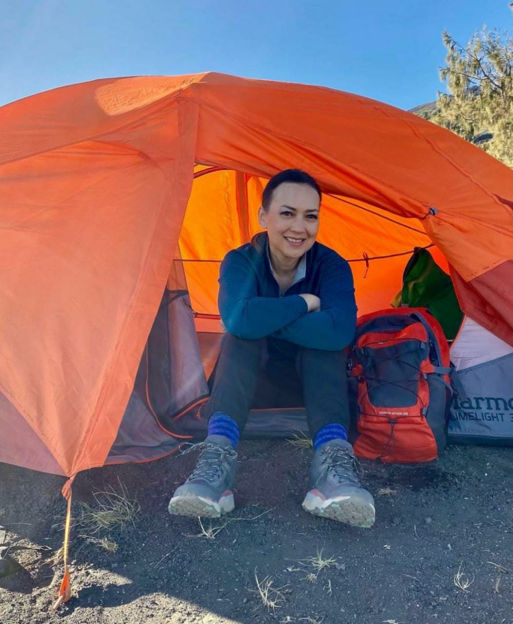 momen Ira Wibowo saat mendaki di Rinjani Instagram momen Ira Wibowo saat mendaki di Rinjani Instagram