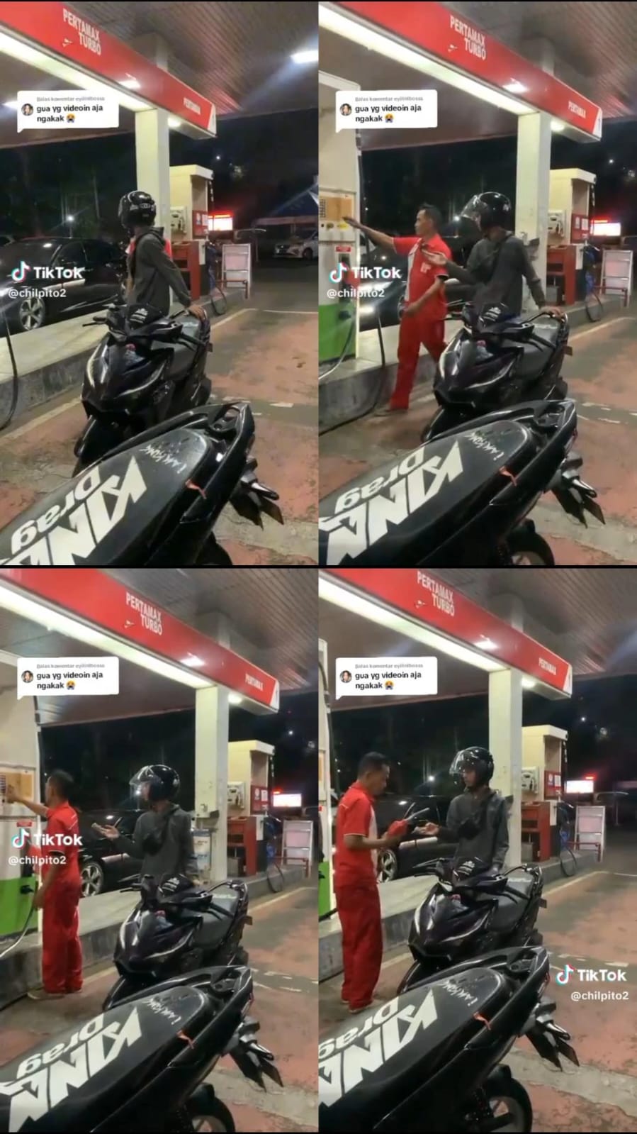 hal tak terduga ketika isi bensin © TikTok hal tak terduga ketika isi bensin © TikTok