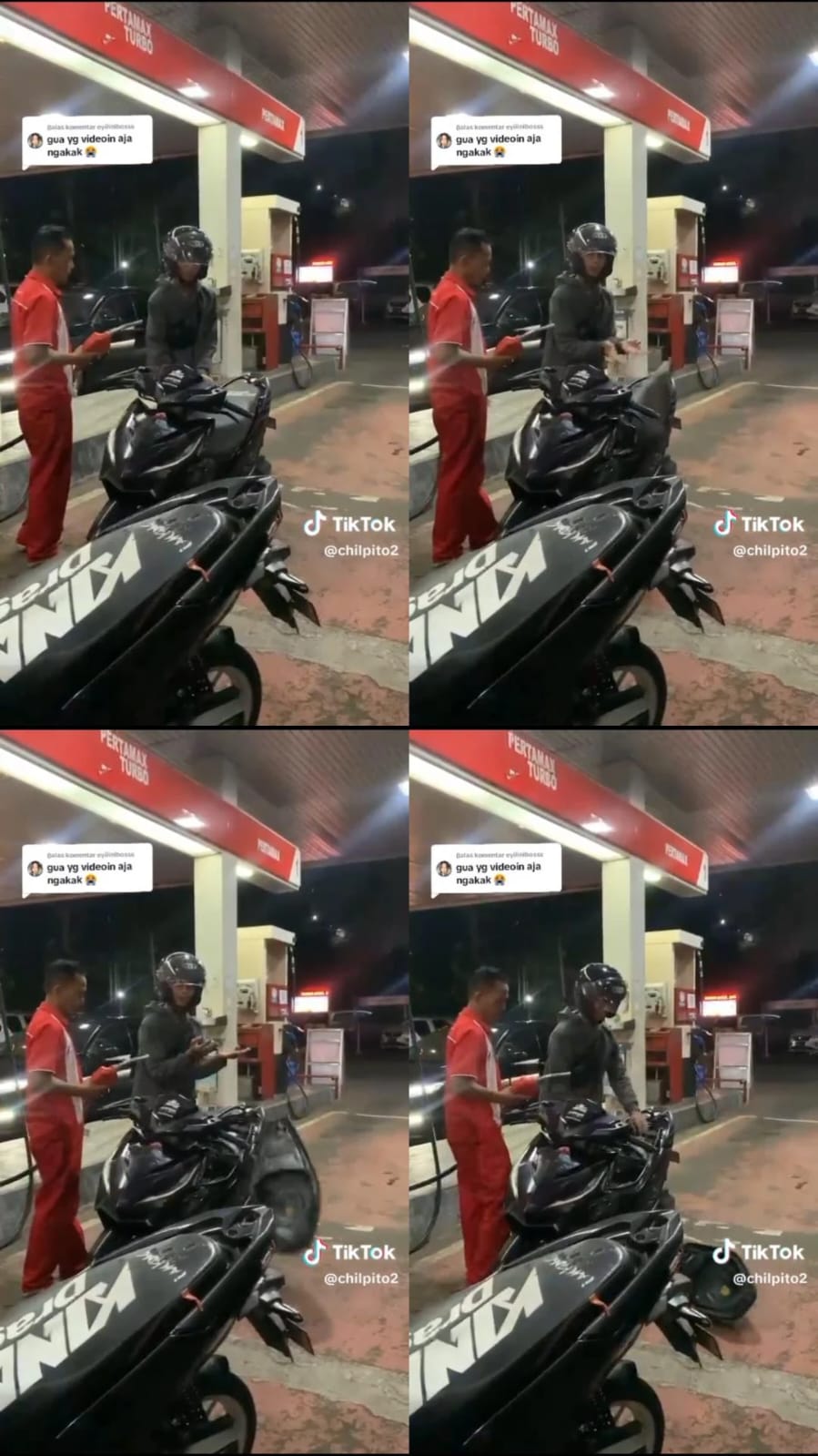 hal tak terduga ketika isi bensin © TikTok hal tak terduga ketika isi bensin © TikTok