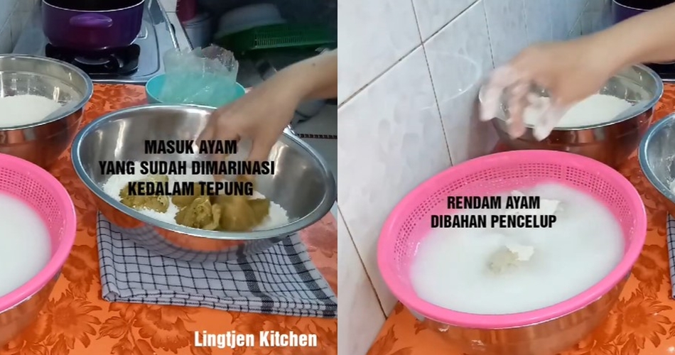 Trik goreng ayam krispi ala KFC biar keriting dan nggak keras, simpel tanpa baking soda