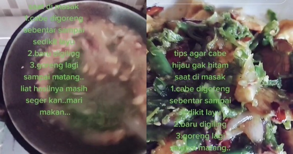 Tanpa ditambah jeruk nipis, ini trik bikin sambal cabai hijau agar warnanya tak menghitam