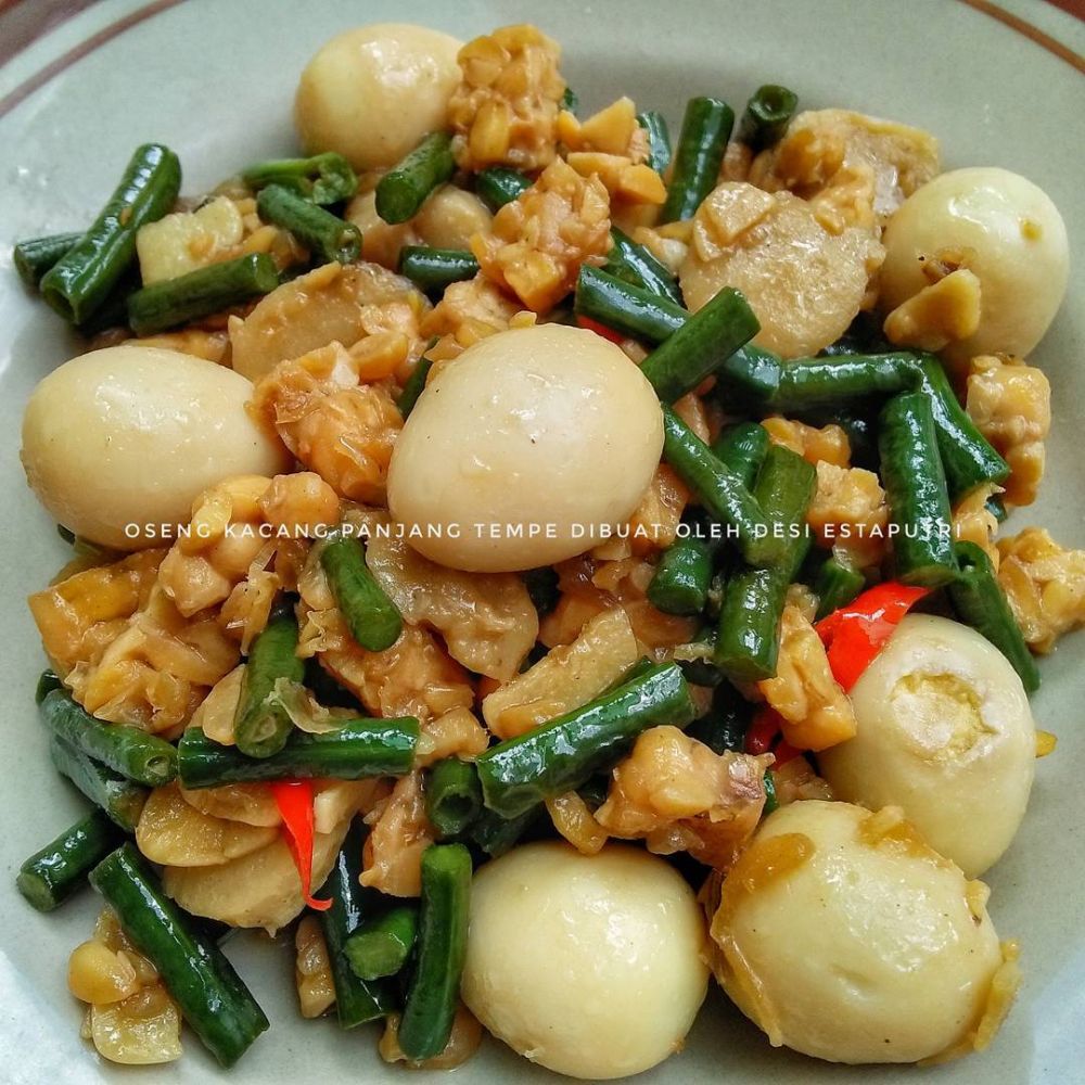13 Resep oseng kacang panjang paling enak, praktis, sederhana, dan mudah dibuat