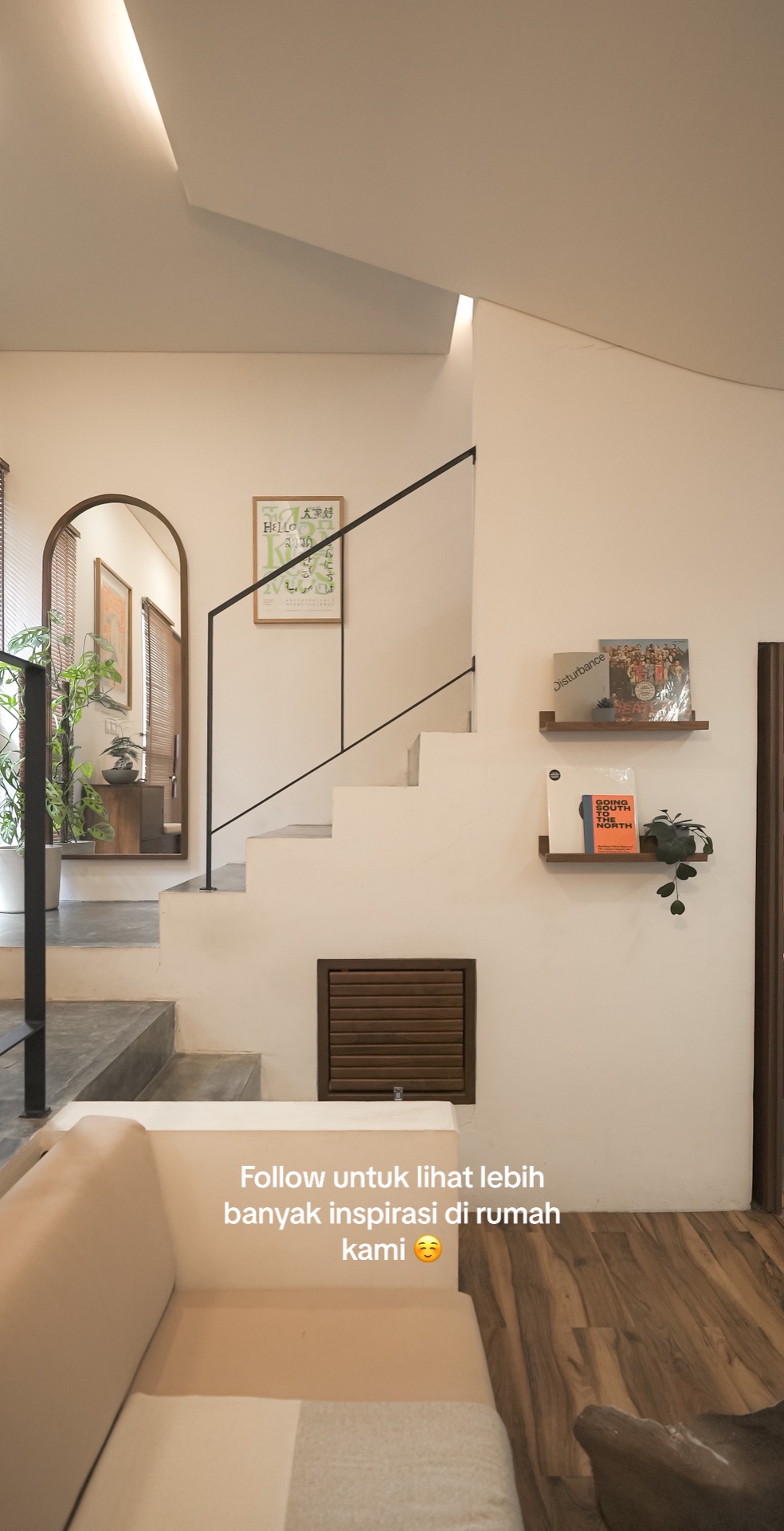 rumah minimalis di gang rawan banjir © TikTok/@tinyhouselivinghigh