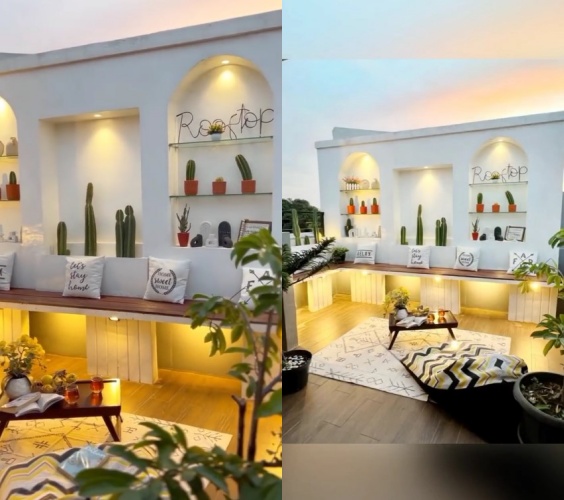 rooftop jadi tempat nongkrong estetik © TikTok