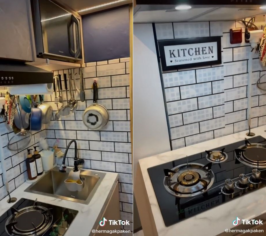 makeover kontrakan tiga petak © TikTok