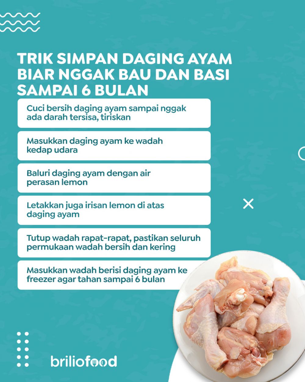 Cuma tambah 1 bahan dapur, ini trik simpan daging ayam agar tidak bau maupun basi hingga 6 bulan