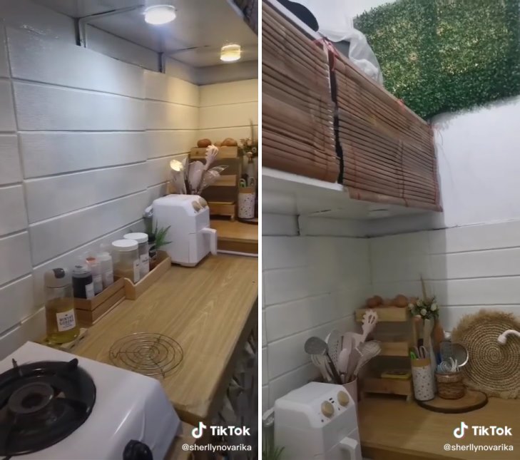 makeover dapur sempit mungil © TikTok