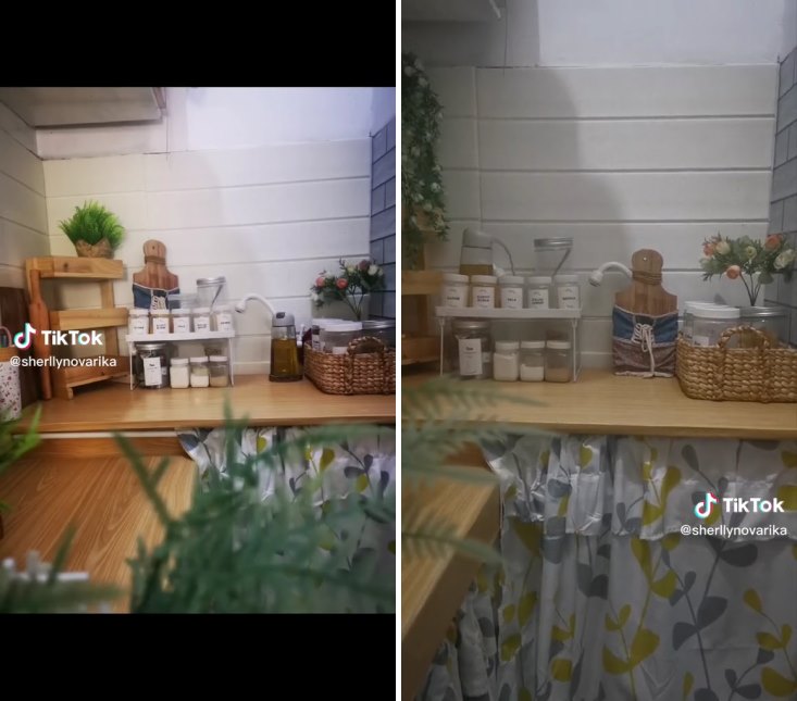 makeover dapur sempit mungil © TikTok