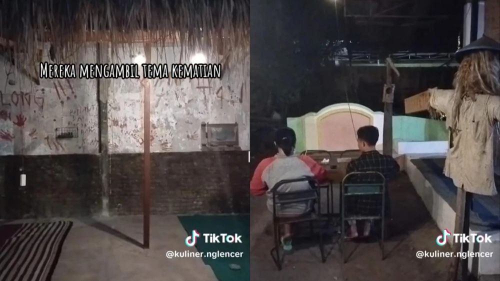 warung kopi miliki desain horor © TikTok