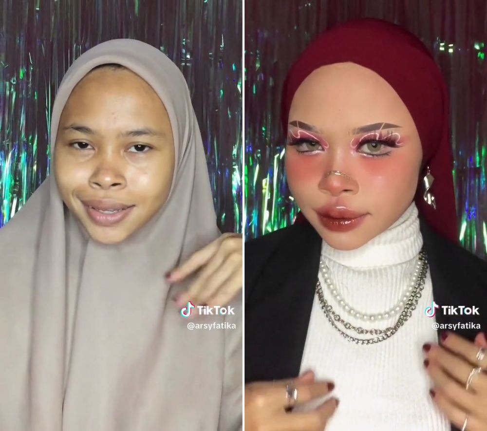 transisi makeup kece © TikTok