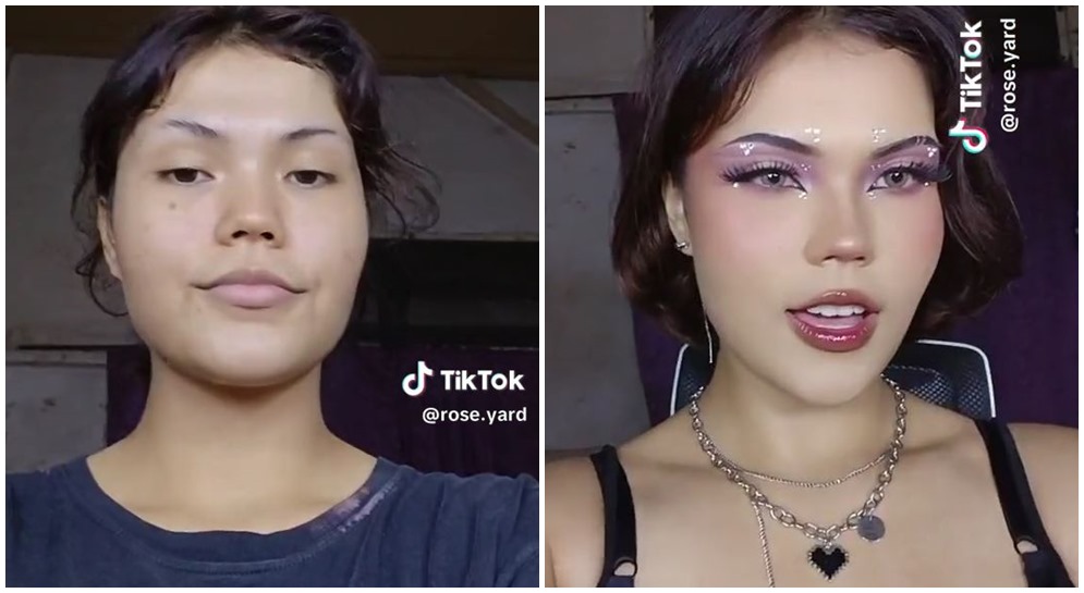 Transformasi wanita makeup dengan look anime ini hasilnya kayak karakter di game, perubahannya ajaib