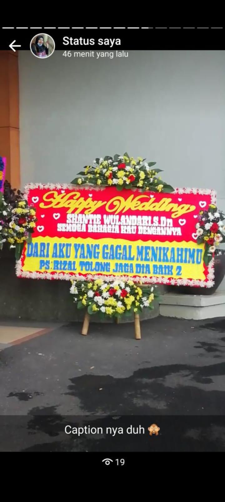 Potret kocak tulisan karangan bunga © berbagai sumber