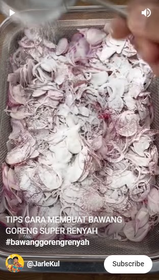 Trik mengiris dan menggoreng bawang merah agar hasilnya lebar, kering, dan renyah