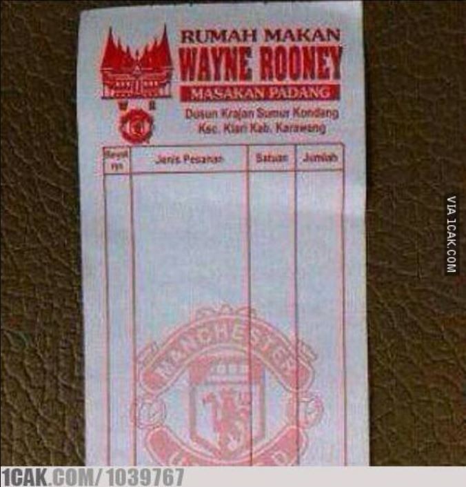 Potret kocak nama menu nyeleneh di nota Berbagai sumber