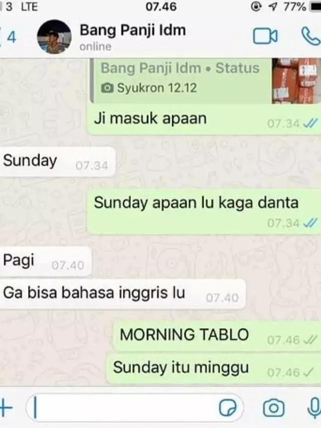 chat lucu memakai bahasa Inggris © berbagai sumber