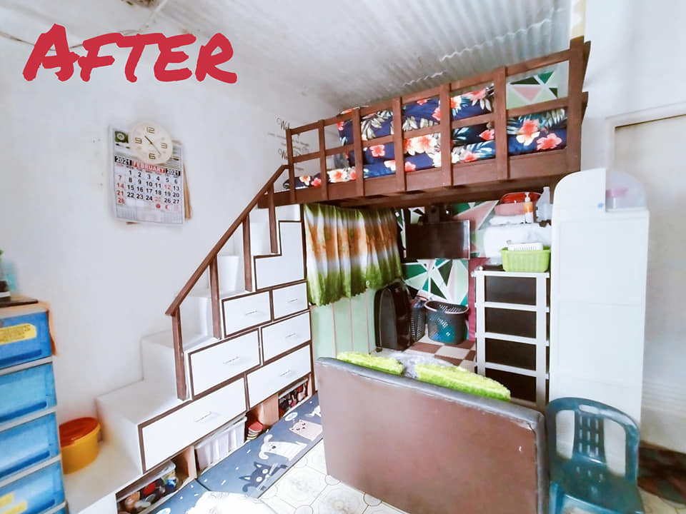 transformasi rumah petak kecil usia renovasi © Facebook/Kryz Mamuric transformasi rumah petak kecil usia renovasi © Facebook/Kryz Mamuric