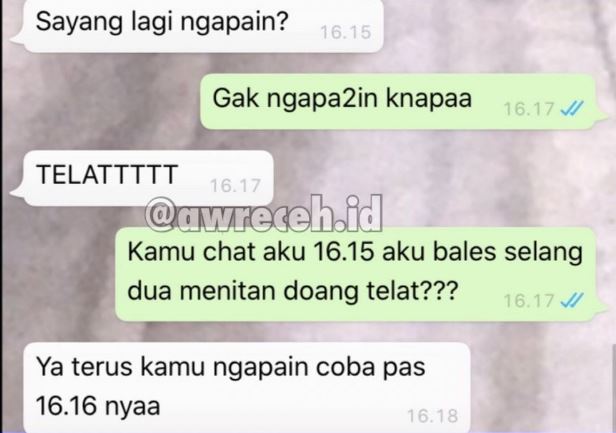 Chat lucu pacar posesif Berbagai sumber
