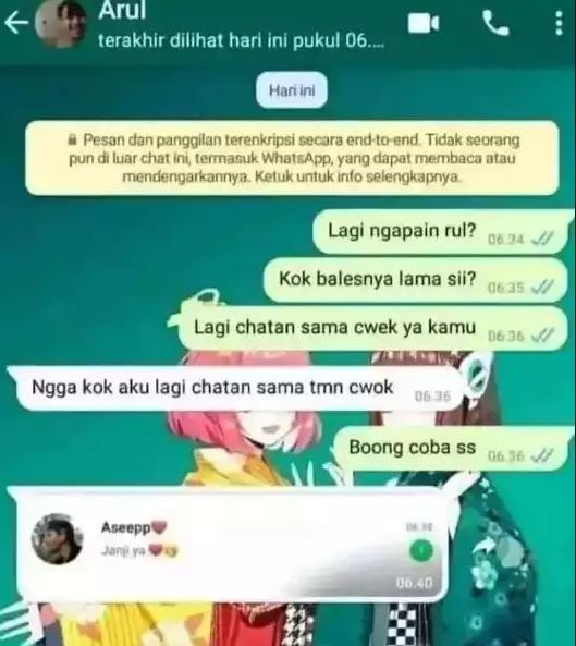 Chat lucu pacar posesif Berbagai sumber