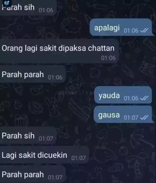 Chat lucu pacar posesif Berbagai sumber