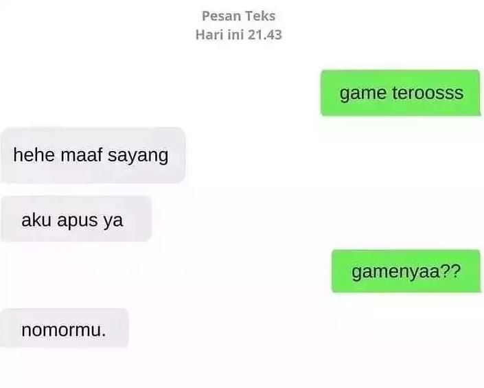 Chat lucu pacar posesif Berbagai sumber