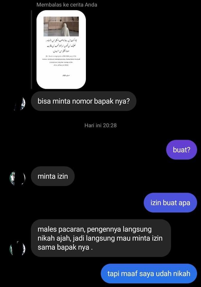 Chat lucu mencoba ngajak nikah Berbagai sumber
