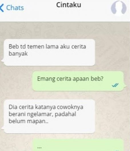 Chat lucu mencoba ngajak nikah Berbagai sumber
