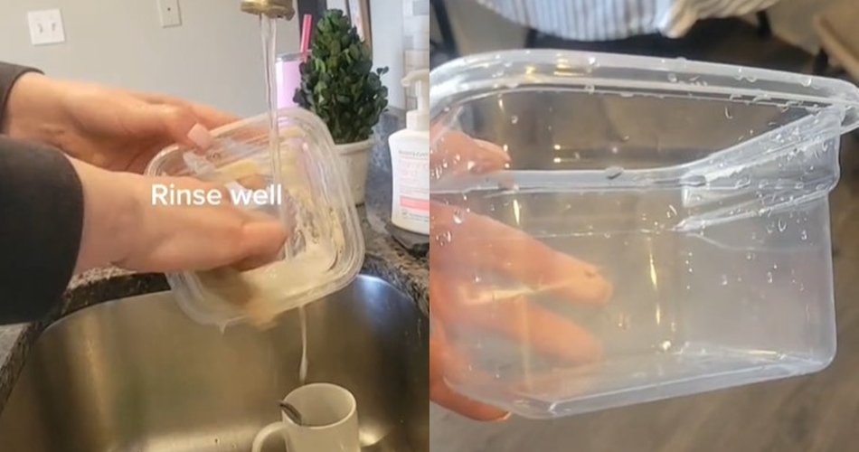 Tak perlu pakai tisu, begini cara mudah hilangkan noda saus di toples plastik