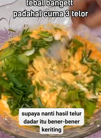 Tanpa tepung terigu atau nasi, ini trik bikin telur dadar Padang agar lebih tebal, enak, dan tak amis