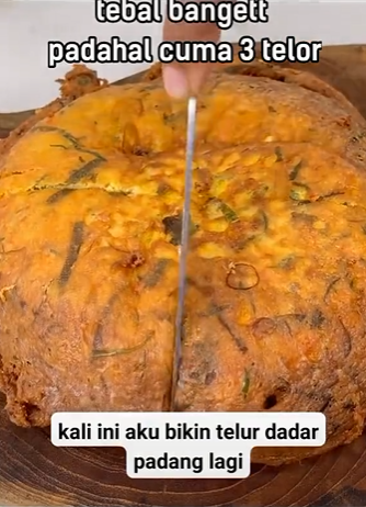 Tanpa tepung terigu atau nasi, ini trik bikin telur dadar Padang agar lebih tebal, enak, dan tak amis