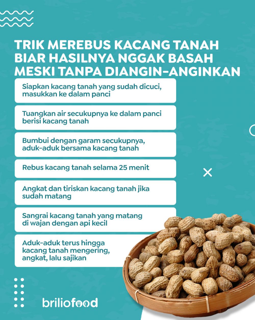 Trik jitu merebus kacang tanah agar hasilnya tidak basah tanpa diangin-anginkan