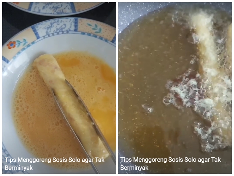 Trik menggoreng sosis solo agar hasilnya kesat dan tidak menyerap banyak minyak